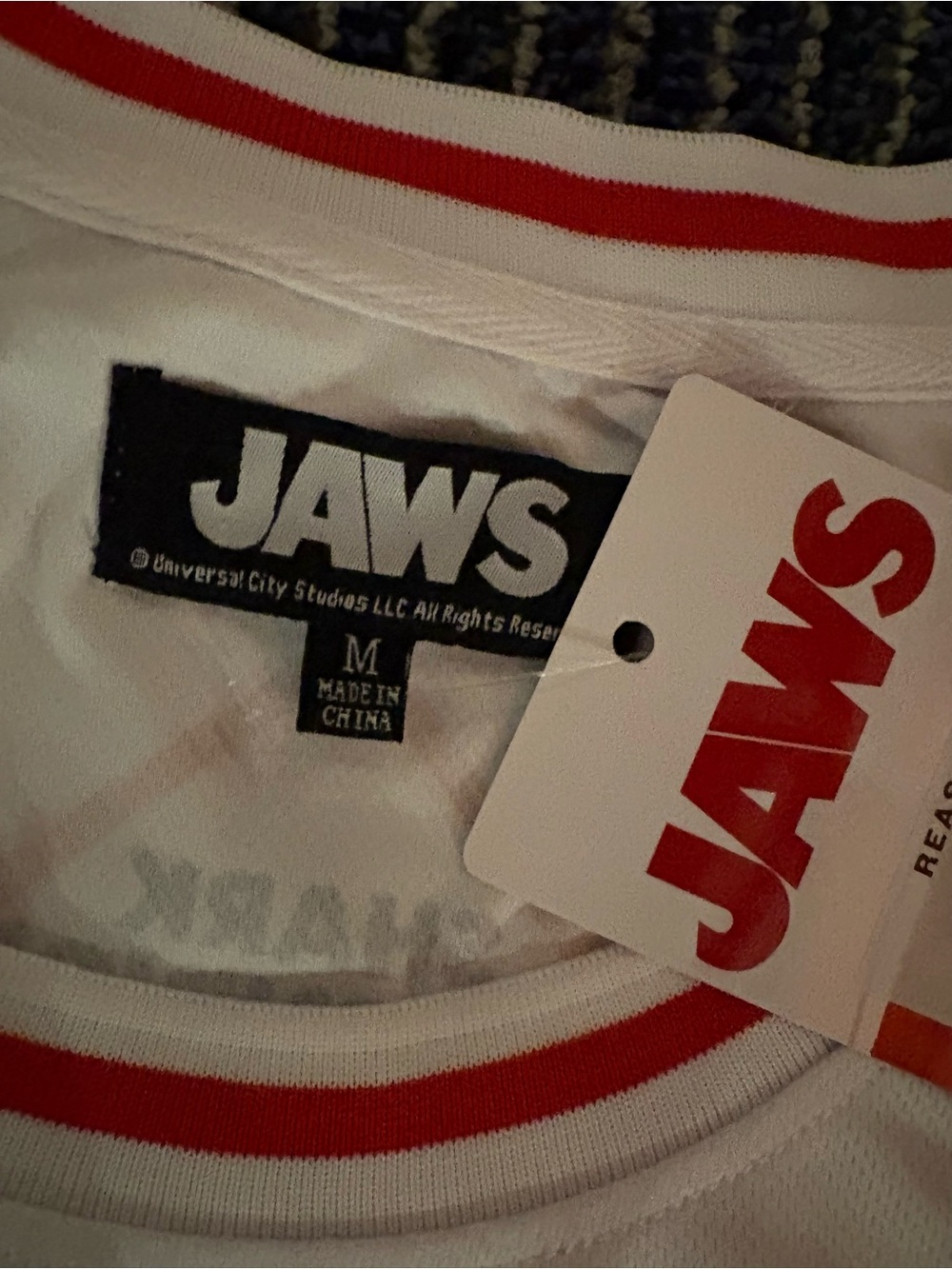 NWT Medium 1975 Jaws Amity Island Men’s Basketball Jersey Tank Top Streetwear - Picture 3 of 4